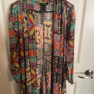 Sheer, lightweight colorful short duster!